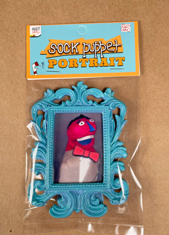 Sock Puppet Portrait of Pee Wee Herman