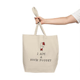 "I Am A Sock Puppet" Shopping Tote