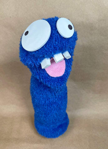 Bloop the Blue Sock Puppet Wormie