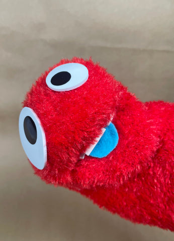 Floop the Red Sock Puppet Wormie