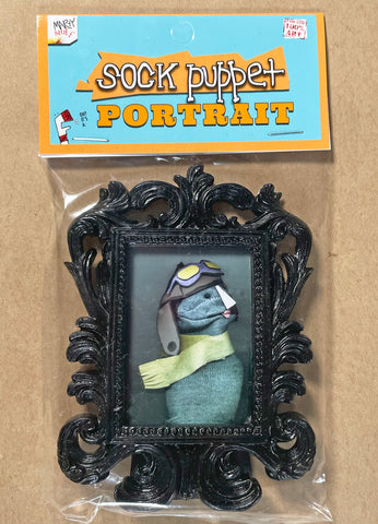 Sock Puppet Portrait of Amelia Earhart