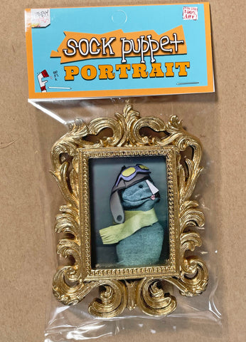 Sock Puppet Portrait of Amelia Earhart