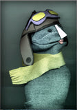 Sock Puppet Portrait of Amelia Earhart